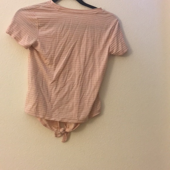 Striped Tie Front T-Shirt - Picture 3 of 4